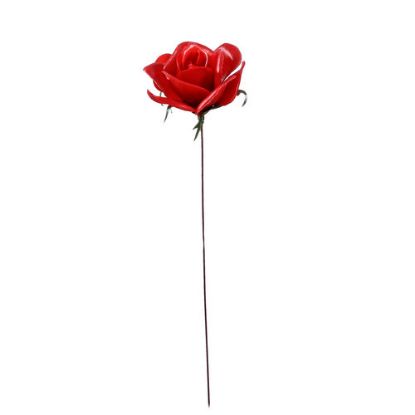 Picture of PLASTIC OPEN ROSE X 100 RED