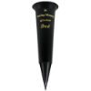 Picture of GRAVE VASE SPIKE BLACK IN LOVING MEMORY OF A DEAR DAD