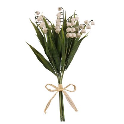 Picture of PLASTIC LILY OF THE VALLEY BUNDLE OF 6 WHITE