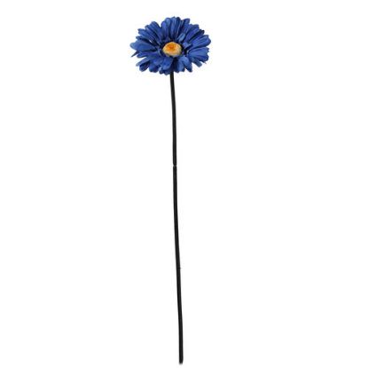 Picture of SINGLE GERBERA 21 INCH ROYAL BLUE/BLACK