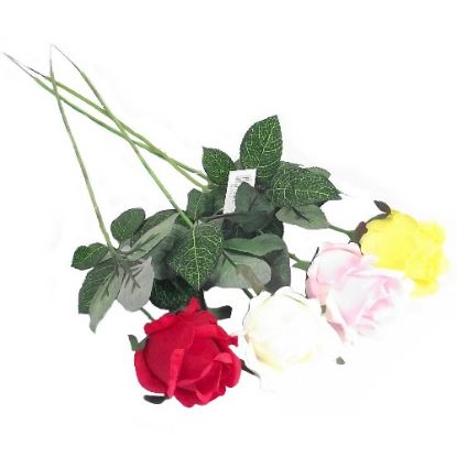 Picture of 66cm SINGLE PERFECT ROSEBUD YELLOW
