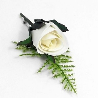 Picture of ROMANCE BRIDAL BUTTON HOLE CORSAGE IVORY