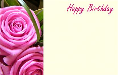 Picture of GREETING CARDS X 50 HAPPY BIRTHDAY - ROSES PINK