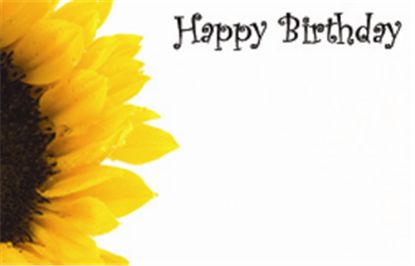 Picture of GREETING CARDS X 50 HAPPY BIRTHDAY - SUNFLOWER