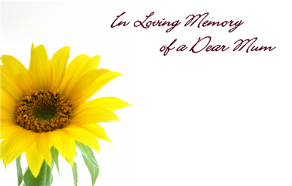 Picture of GREETING CARDS X 50 IN LOVING MEMORY OF A DEAR MUM - SUNFLOWER YELLOW