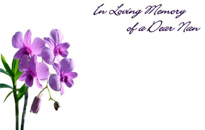 Picture of GREETING CARDS X 50 IN LOVING MEMORY OF A DEAR NAN - ORCHID LILAC