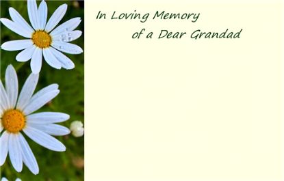 Picture of GREETING CARDS X 50 IN LOVING MEMORY OF A DEAR GRANDAD - DAISIES WHITE