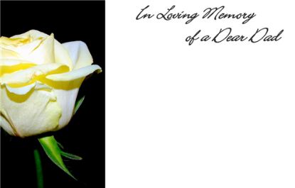 Picture of GREETING CARDS X 50 IN LOVING MEMORY OF A DEAR DAD - ROSE CREAM