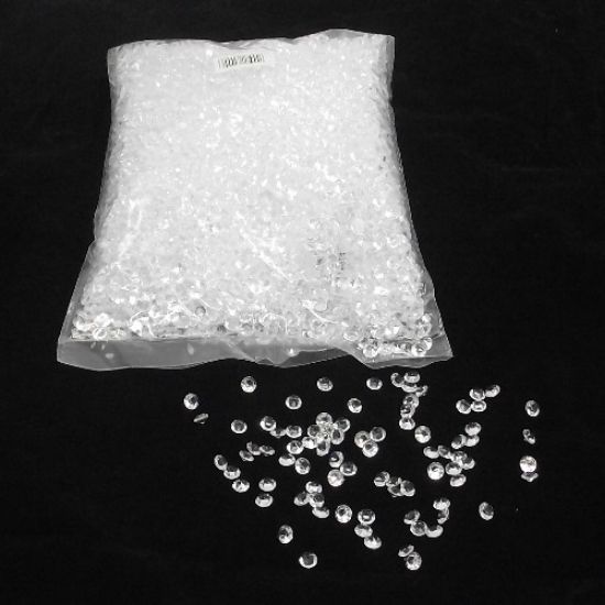 Picture of ACRYLIC STONES - SUPER BRIGHT DIAMOND SCATTER CRYSTALS 6mm X 500g BULK BAG CLEAR