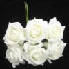 Picture of FOAM NOBLE ROSE - BUNCH OF 6 WHITE