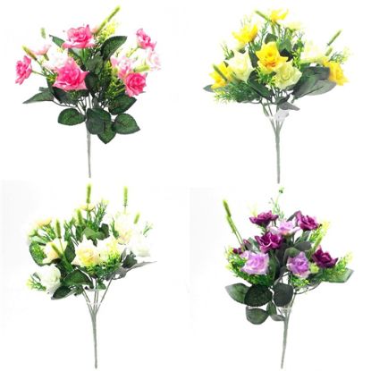 Picture of MINI OPEN ROSE SPRING BUSH ASSORTED X 48pcs