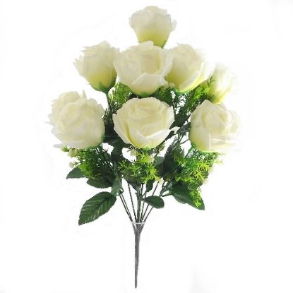 Picture of 40cm LARGE ROSE BUSH IVORY