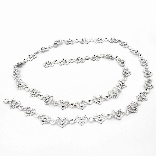 Picture of 100cm DIAMANTE HEART GARLAND SILVER/CLEAR
