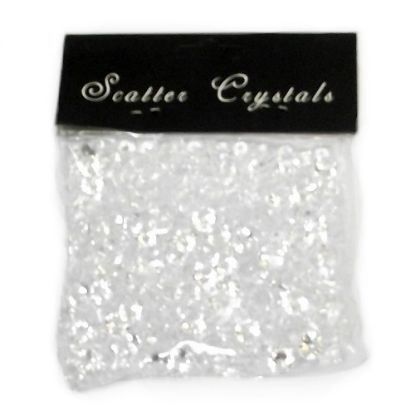 Picture of ACRYLIC STONES - SUPER BRIGHT DIAMOND SCATTER CRYSTALS 10mm X 100g CLEAR