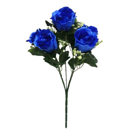 Picture of 31cm SWEETY ROSE BUSH WITH GYP (5 HEADS) BLUE