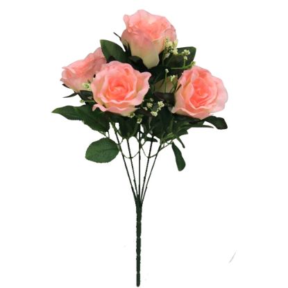 Picture of 31cm SWEETY ROSE BUSH WITH GYP (5 HEADS) PINK