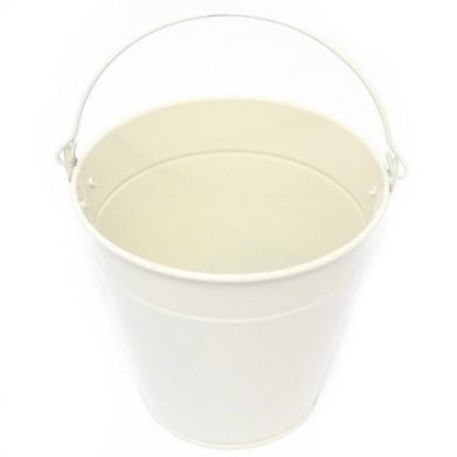 Picture of 13cm METAL BUCKET WITH HANDLE CREAM