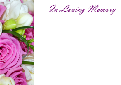Picture of LARGE GREETING CARDS X 12 IN LOVING MEMORY - FLOWER BOUQUET