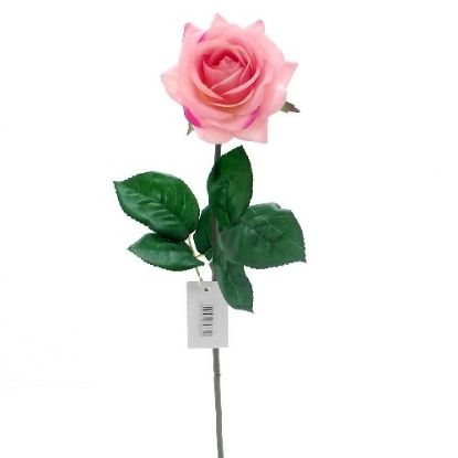 Picture of 42cm REAL TOUCH SMALL OPEN ROSE PINK