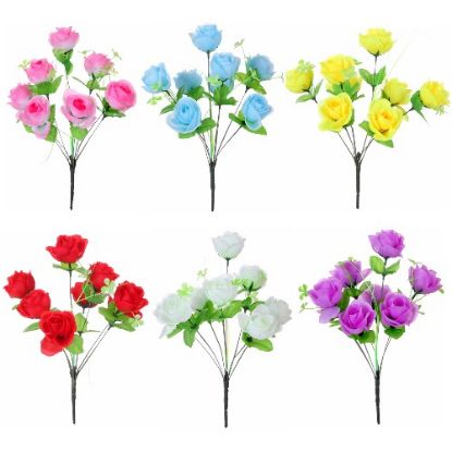 Picture of ROSE BUSH (8 HEADS) ASSORTED X 36pcs