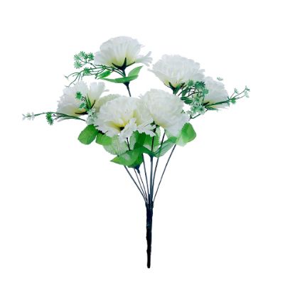 Picture of 36cm CARNATION BUSH (8 HEADS) IVORY