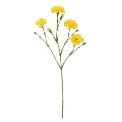 Picture of 62cm CARNATION SPRAY YELLOW