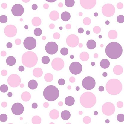 Picture of CELLOPHANE  ROLL 80cm X 100met SPOTTY PASTEL PINK/LILAC