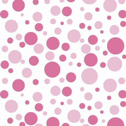 Picture of CELLOPHANE  ROLL 80cm X 100met SPOTTY PASTEL PINK/FUCHSIA