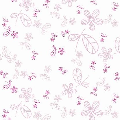 Picture of CELLOPHANE  ROLL 80cm X 100met PRETTY FLOWERS PASTEL PINK/FUCHSIA