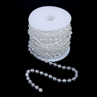 Picture of PEARL BEAD CHAIN 8mm X 10met IRIDESCENT/CLEAR