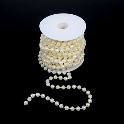 Picture of PEARL BEAD CHAIN 8mm X 10met IVORY