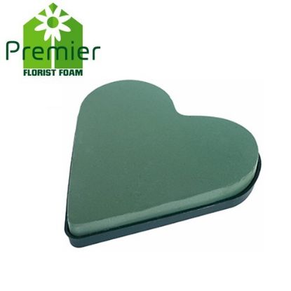 Picture of Premier® WET FLORAL FOAM PLASTIC BACKED 43cm  (17 INCH) HEART X 2pcs