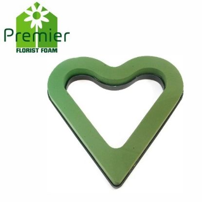 Picture of Premier® WET FLORAL FOAM PLASTIC BACKED 43cm  (17 INCH) OPEN HEART X 2pcs