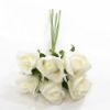 Picture of GRACE COLOURFAST FOAM ROSE BUNCH OF 6 IVORY