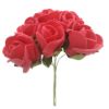 Picture of GRACE COLOURFAST FOAM ROSE BUNCH OF 6 LIGHT RED