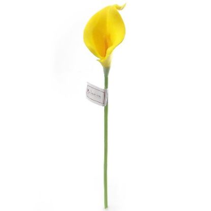 Picture of 38cm REAL TOUCH SINGLE CALLA LILY YELLOW