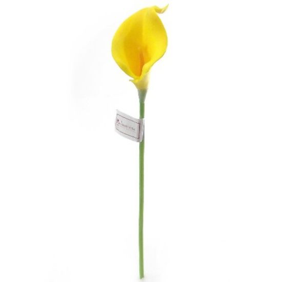 Picture of 38cm REAL TOUCH SINGLE CALLA LILY YELLOW