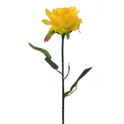Picture of 48cm SINGLE OPEN ROSE YELLOW