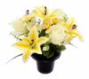Picture of CEMETERY POT WITH LILY ROSE AND ALSTRO ASSORTED X 12pcs