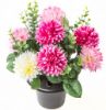 Picture of CEMETERY POT WITH CHRYSANTHEMUM AND EUCALYPTUS ASSORTED X 12pcs