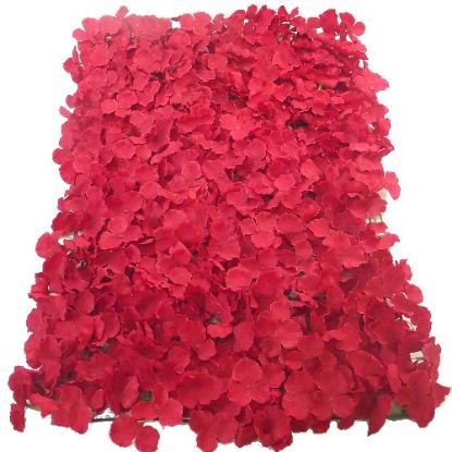 Picture of HYDRANGEA FLOWER WALL 60cm X 40cm RED
