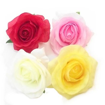 Picture of 8-9cm ROSE FLOWER HEAD IVORY X 100pcs