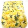 Picture of 8-9cm ROSE FLOWER HEAD YELLOW X 100pcs