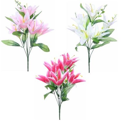 Picture of LILY BUSH (6 HEADS) ASSORTED X 36pcs