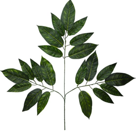 Picture of 74cm LARGE LEAF SPRAY (21 LEAVES) DARK GREEN