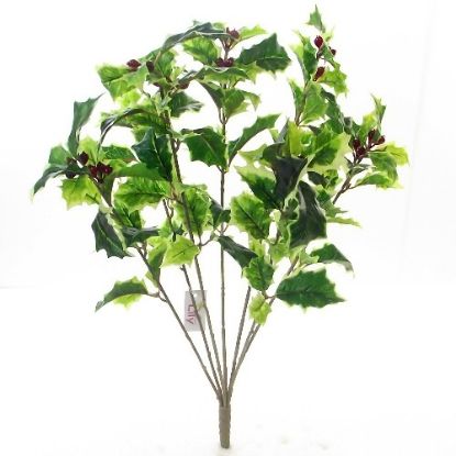Picture of 40cm LARGE HOLLY AND BERRY BUSH VARIEGATED