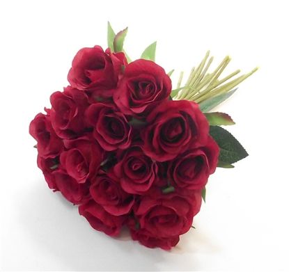 Picture of 24cm ROSEBUD BUNDLE (15 HEADS) RED