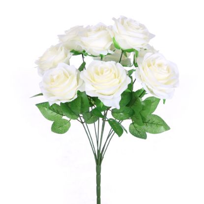 Picture of 42cm LARGE ROSE BUSH IVORY