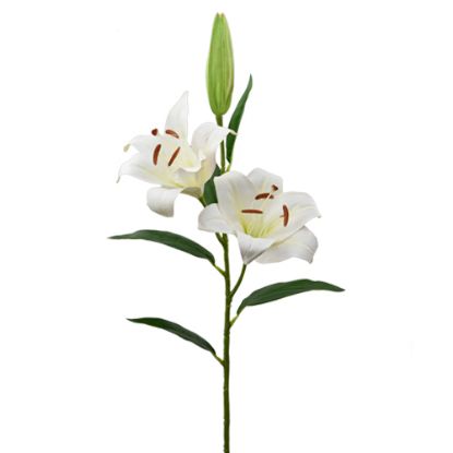 Picture of 85cm LARGE TIGER LILY SPRAY IVORY