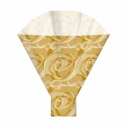 Picture of ROSES FLOWER SLEEVES 50x44x12cm GOLD X 50pcs